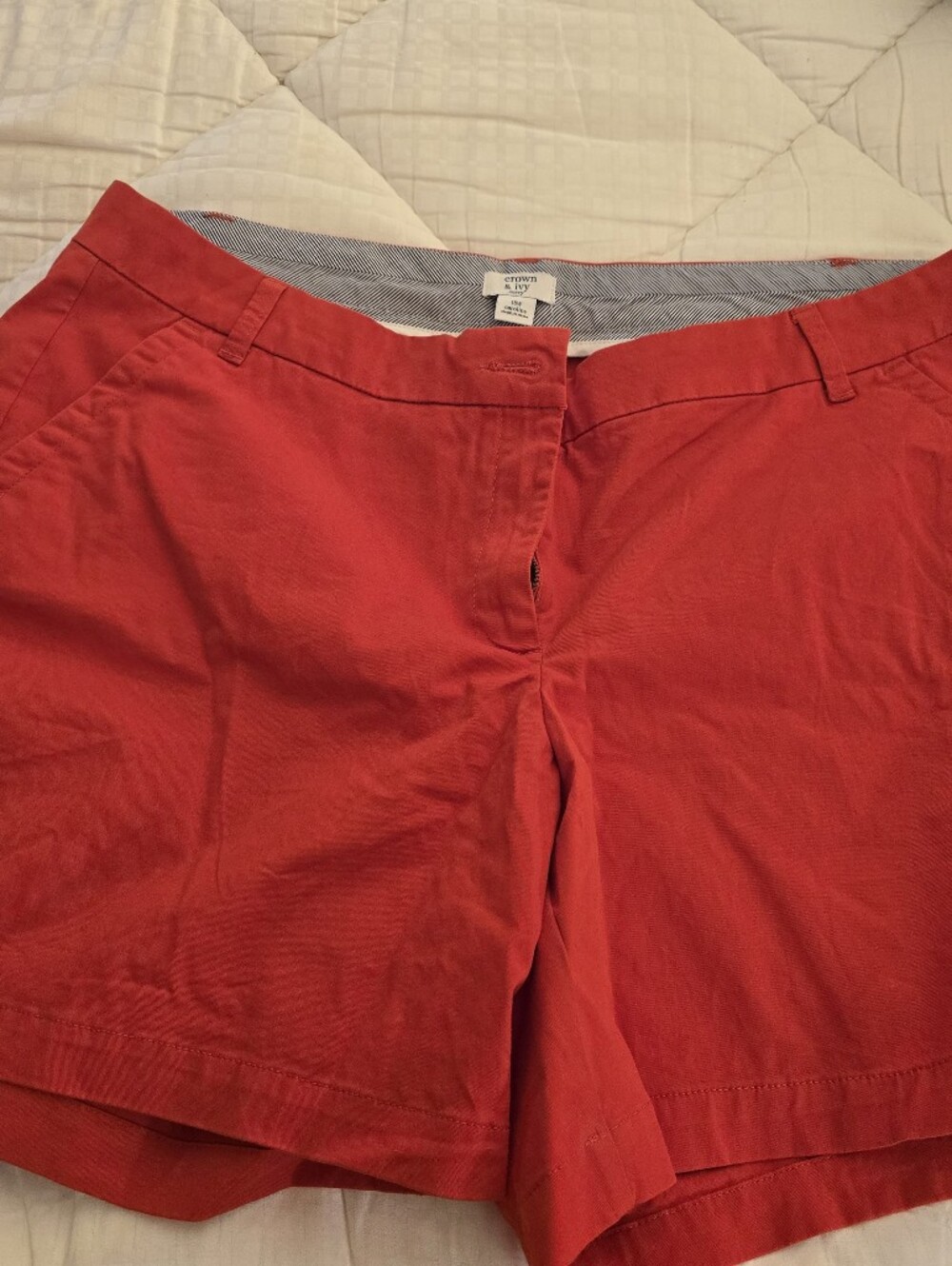 crown & ivy Curvy Caroline Red Shorts